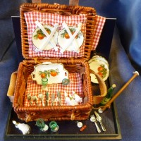 Wine Picnic Set – Peach Pattern