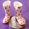 Wellingtons Pink Flowers Design