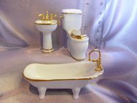 1/24th Scale White Bathroom