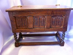Linen Fold Chest on legs