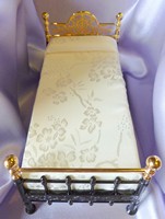 Single Bed Brass and Black
