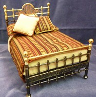 Double Metal Bed with Bedding